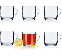 KADAX Verres à thé avec poignée "Barnico", verres à jus de fruits, lavables au lave-vaisselle, 310ml, lot de 6