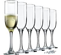 KADAX Verres à vin, verres à vin, passent au lave-vaisselle, verres élégants pour vin rouge et blanc, verres à vin à long style, verres à pied à servir (6 x 210 ml, pour champagne)