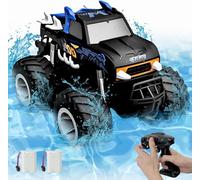 KADAYAYA Voiture télécommandée Amphibie Tout Terrain Monster Truck 1:16 Chenille RC Monster Truck 2,4 GHz 4WD Motrices à 360 ° avec 2 Piles Rechargeables Cadeau de Jouets pour Enfants Garçons Filles