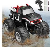 KADAYAYA Voiture Télécommandée Enfant 1/16，Monster Truck，20 km/h Monster Truck Tout Terrain avec 2 Piles 2.4GHZ 4wd Voiture Télécommandée Tout Terrain Amphibie pour Garçons 7-12