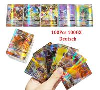 Kadel-20-100 Pièces Nouvelles Cartes Pokemon Anglais Français Espagnol Gx Mega Ex Tag Équipe Vstar Jeu Carte De Combat Offre Spéciale Carte De Collection Cadeau Pour Enfants,100gx Deutsch,