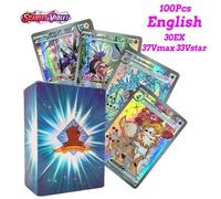 Kadel-20-100 Pièces Nouvelles Cartes Pokemon Anglais Français Espagnol Gx Mega Ex Tag Équipe Vstar Jeu Carte De Combat Offre Spéciale Carte De Collection Cadeau Pour Enfants,30ex 33vstar 37vmax,