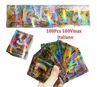 Kadel-20-100 Pièces Nouvelles Cartes Pokemon Anglais Français Espagnol Gx Mega Ex Tag Équipe Vstar Jeu Carte De Combat Offre Spéciale Carte De Collection Cadeau Pour Enfants,100vmax Italiano,