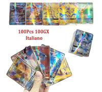 Kadel-20-100 Pièces Nouvelles Cartes Pokemon Anglais Français Espagnol Gx Mega Ex Tag Équipe Vstar Jeu Carte De Combat Offre Spéciale Carte De Collection Cadeau Pour Enfants,100gx Italiano,