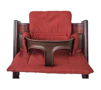 Kadem® Coussin d'assise 100 % coton bio - Classic - 2 pièces - Convient pour chaise haute Stokke Tripp Trapp - Lavable en machine - Fixation facile et rapide - Bordeaux
