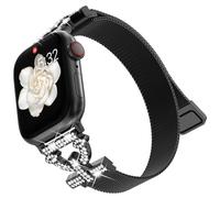 KADES 42 mm 41 mm 40 mm 38 mm 46 mm 45 mm 44 mm pour Apple Watch Bracelet pour Femmes, Bracelet Maille Étincelant en Acier Inoxydable Bracelet de Rechange pour Apple Watch SE 3 2 1/iWatch Series 11 10