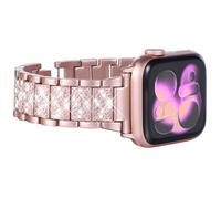 KADES Bracelet pour femme compatible avec Apple Watch 45 mm/44 mm/42 mm, avec strass, pour Apple Watch SE (1re, 2e, 3e génération) 44 mm, iWatch Series 9 8 7 6 5 4 3 2 1, rose