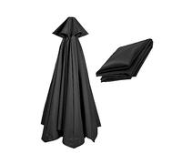 KADEUX 6 Baleines/8 Baleines 270cm/300cm Toile De Parasol, Housse De Rechange pour Parasol De Jardin/Parasol D'extérieur/Parasol De Table De March, Auvent De Parasol Rond (Color : Black, Size : 2.7m