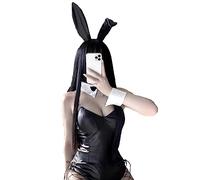 Kadila Body Lingerie pour femme Déguisement de lapin - Noir - Taille Unique
