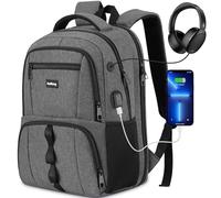 kadilong 17,3 Pouces Sac à Dos de Voyage pour Ordinateur Portable pour Homme pour Affaires,École,Étudiants,Lycée,Cartable Lycée pour Étudiant avec Port de Charge