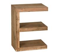 KADIMA Design Acacia Table d'appoint en Bois Massif E Cube Bois 44x 30 x 60 cm étagère Cube