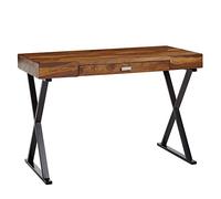KADIMA DESIGN Bureau 120x55x78 cm Bois de sesham Massif/métal Noir