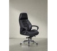 KADIMA DESIGN Fauteuil de bureau ergonomique en cuir véritable Noir Taille XXL 120 kg