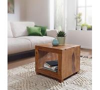 KADIMA DESIGN Sheesham bois Table basse solide table d'appoint 50x50 cm Table en bois massif