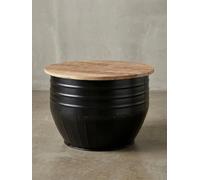 KADIMA Design Table Basse Table Basse en Bois Rond Ø 60 cm Table Basse de Stockage de Table