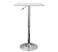 KADIMA Design Table de Bar Dublin Bar Table de bistrot 60 x 60 cm Look Cuir Blanc
