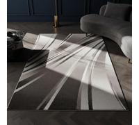 KADIMA DESIGN Tapis à Poils Courts Motif géométrique Facile à Entretenir Lavable Durable Brun 140x200 cm Salon Chambre Compatible Chauffage au Sol testé sans substances nocives Oeko-TEX | DRAU