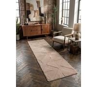 KADIMA DESIGN Tapis bohème Microfibre Doux Motif Ethnique Vintage Poils Courts Lavable intérieur Beige 80x150 cm Salon Chambre Chauffage au Sol Oeko-TEX | LAVAREDO