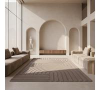 KADIMA DESIGN Tapis bohème Microfibre Doux Motif Ethnique Vintage Poils Courts Lavable intérieur Beige 120x170 cm Salon Chambre Chauffage au Sol Oeko-TEX | LAVAREDO