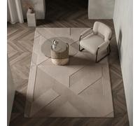 KADIMA DESIGN Tapis bohème Microfibre Doux Motif Ethnique Vintage Poils Courts Lavable intérieur Beige 120x170 cm Salon Chambre Chauffage au Sol Oeko-TEX | LAVAREDO