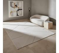 KADIMA DESIGN Tapis bohème Microfibre Doux Motif Ethnique Vintage Poils Courts Lavable intérieur crème 120x170 cm Salon Chambre Chauffage au Sol Oeko-TEX | LAVAREDO