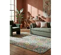 KADIMA DESIGN Tapis de Salon Motif Floral Ambiance Chaleureuse Vert-Multicolore 160 x 230 cm Séjour Bureau | Vale