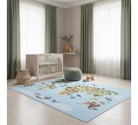 KADIMA DESIGN Tapis Enfant Route Jeu Motif Rue Circulation sûr Doux Lavable Robuste Bleu 80x120 cm Chambre Enfant Chauffage au Sol antidérapant Oeko-TEX | TRAUN