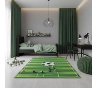 KADIMA DESIGN Tapis Enfant Route Jeu Motif Rue Circulation sûr Doux Lavable Robuste Vert 100x150 cm Chambre Enfant Chauffage au Sol antidérapant Oeko-TEX | TRAUN