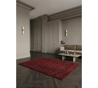 KADIMA DESIGN Tapis Frisé Boucles Structure Doux Moelleux Lavable Résistant Rouge 80x250 cm Salon Chambre Enfants Animaux Oeko-TEX Compatible Chauffage au Sol | Main