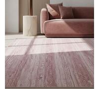 KADIMA DESIGN Tapis géométrique Motif Abstrait Moderne Confortable Robuste Lavable Rose 240x340 cm Salon séjour Chauffage au Sol Ourlet Oeko-TEX | BARKPLUS