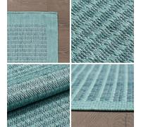 KADIMA DESIGN Tapis intérieur-extérieur uni résistant aux intempéries Lavable Durable Bleu 200x200 cm Balcon terrasse Cuisine Compatible Chauffage au Sol Facile d'entretien Oeko-TEX | Oriana