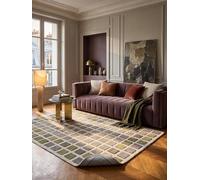 KADIMA DESIGN Tapis Laine Salon mosaïque 10 mm Vert Olive 160x230 cm