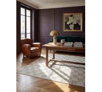 KADIMA DESIGN Tapis Lavable Salon 4 mm Damier Vert Sauge 194x290 cm