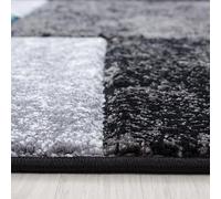 KADIMA DESIGN Tapis Motif géométrique Facile à Entretenir Lavable Durable Turquoise 80x300 cm Salon Chambre Compatible Chauffage au Sol testé sans substances nocives Oeko-TEX | Monza