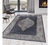KADIMA DESIGN Tapis Shaggy Poils Longs Doux Moelleux Lavable Résistant Noir 80x150 cm Salon Chambre Bureau Tapis Luxe Oeko-TEX Compatible Chauffage au Sol | PIZOL