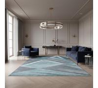 KADIMA DESIGN Tapis Tissé Plat Moderne Doux Moelleux Lavable Résistant Bleu 160x230 cm Salon Chambre Bureau Décoration Intérieure Oeko-TEX Compatible Chauffage au Sol | ANDALO