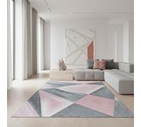 KADIMA DESIGN Tapis Tissé Plat Moderne Doux Moelleux Lavable Résistant Rose 80x250 cm Salon Chambre Bureau Décoration Intérieure Oeko-TEX Compatible Chauffage au Sol | ANDALO