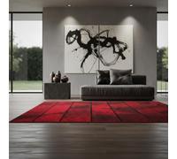 KADIMA DESIGN Tapis Tissé Plat Moderne Doux Moelleux Lavable Résistant Rouge 120x170 cm Salon Chambre Bureau Décoration Intérieure Oeko-TEX Compatible Chauffage au Sol | ANDALO