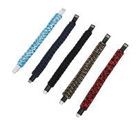 Kadimendium 5 Bracelets de Câble de Chargement USB, Type C, Nylon 18 Cm | Banque D'alimentation de Transfert de Données, Liaison entre Ordinateur et Téléphone Portable, Conception de Poignet