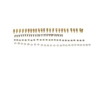 Kadimendium Bouchon de Liaison de Tige de Poussée RC, Connecteur Réglable pour Modèles de Bateaux, Avions, Hélicoptères, Laiton doré, 25 Unités (1,0 mm)