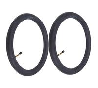 Kadimendium Chambre à Air 2 Pièces pour Vélo Pliant, Chambre à Air en Caoutchouc Butyle avec Valve, Contrôle de la Pression des Pneus, Adaptée aux Vélos de Route, Noir (16 * 2.125)