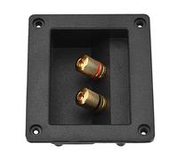 Kadimendium Composants Acoustiques Boîte à Bornes pour Haut-parleur Borne Plaquée en Cuivre Pur Installation Simple Diamètre Inférieur à 5 Mm Hôtel/Maison/Hall Noir/Cuivre 3,6 X 3,1 X 1,4 Pouces