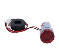 Kadimendium Compteur de Courant Numérique, Ampèremètre Universel, Indicateur de Signal, Lumière Verte pour Mesurer le Courant à Usage Industriel, 220V AC AD16-22DSA (Rouge)