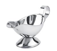 Kadimendium Élégant Bateau à Sauce au Poivre et Steak en Acier Inoxydable, avec Bouche de Canard Anti-Fuite, pour Réglage de la Table à Manger du Restaurant, quantité: 1 Pièce (5 onces)