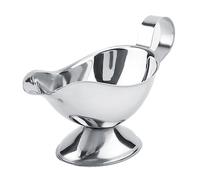 Kadimendium Élégant Bateau à Sauce au Poivre et Steak en Acier Inoxydable, avec Bouche de Canard Anti-Fuite, pour Réglage de la Table à Manger du Restaurant, quantité: 1 Pièce (10 onces)