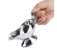 Kadimendium Élégant Bateau à Sauce au Poivre et Steak en Acier Inoxydable, avec Bouche de Canard Anti-Fuite, pour Réglage de la Table à Manger du Restaurant, quantité: 1 Pièce (3 onces)