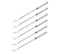 Kadimendium Ensemble de Fourchettes à Fondue en Acier Inoxydable, Bâtonnets Légers Résistants à la Chaleur pour Fondue au Fromage et au Chocolat, Parfaits pour les Pique-niques en Famille, 6 Unités