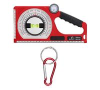 Kadimendium Inclinomètre Angle Finder Angle Meter Rapporteur Magnétique Outil de Niveau à Bulle Jauge D'angle avec Crochet et Boucle