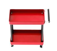 Kadimendium Mini Chariot de Rangement D'outils à 2 Niveaux, Atelier Mobile Durable pour Modèle à échelle 1/8 1/10 /12/16 en Métal Bleu (Rouge)