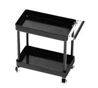 Kadimendium Mini Chariot de Rangement D'outils à 2 Niveaux, Atelier Mobile Durable pour Modèle à échelle 1/8 1/10 /12/16 en Métal Bleu (Noire)